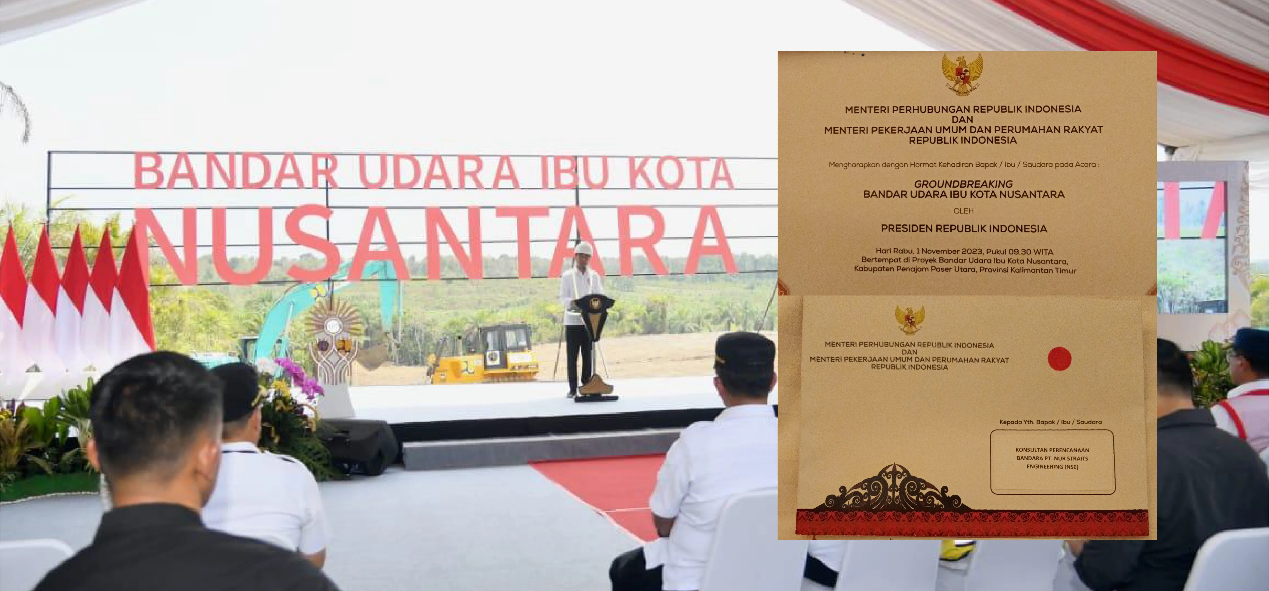 NSE and the Minister of Advanced Indonesian Cabinet Accompany President Jokowi in Groundbreaking Activities at VVIP IKN Airport