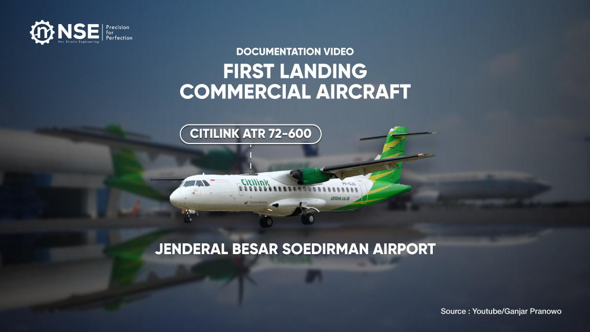 Primary Landing Commercial Aircarft - Citilink ATR 72-600 at Jenderal Besar Soedriman Airport