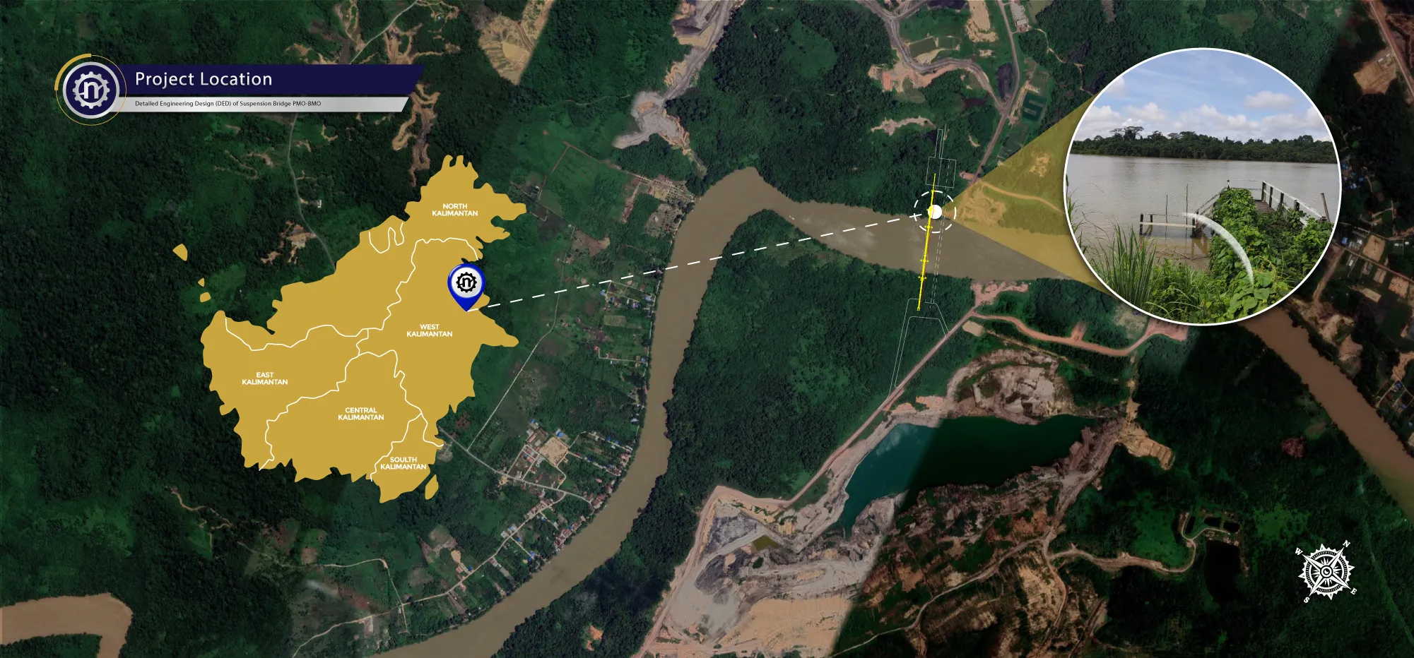 Pembangunan Suspension Bridge PMO-BMO