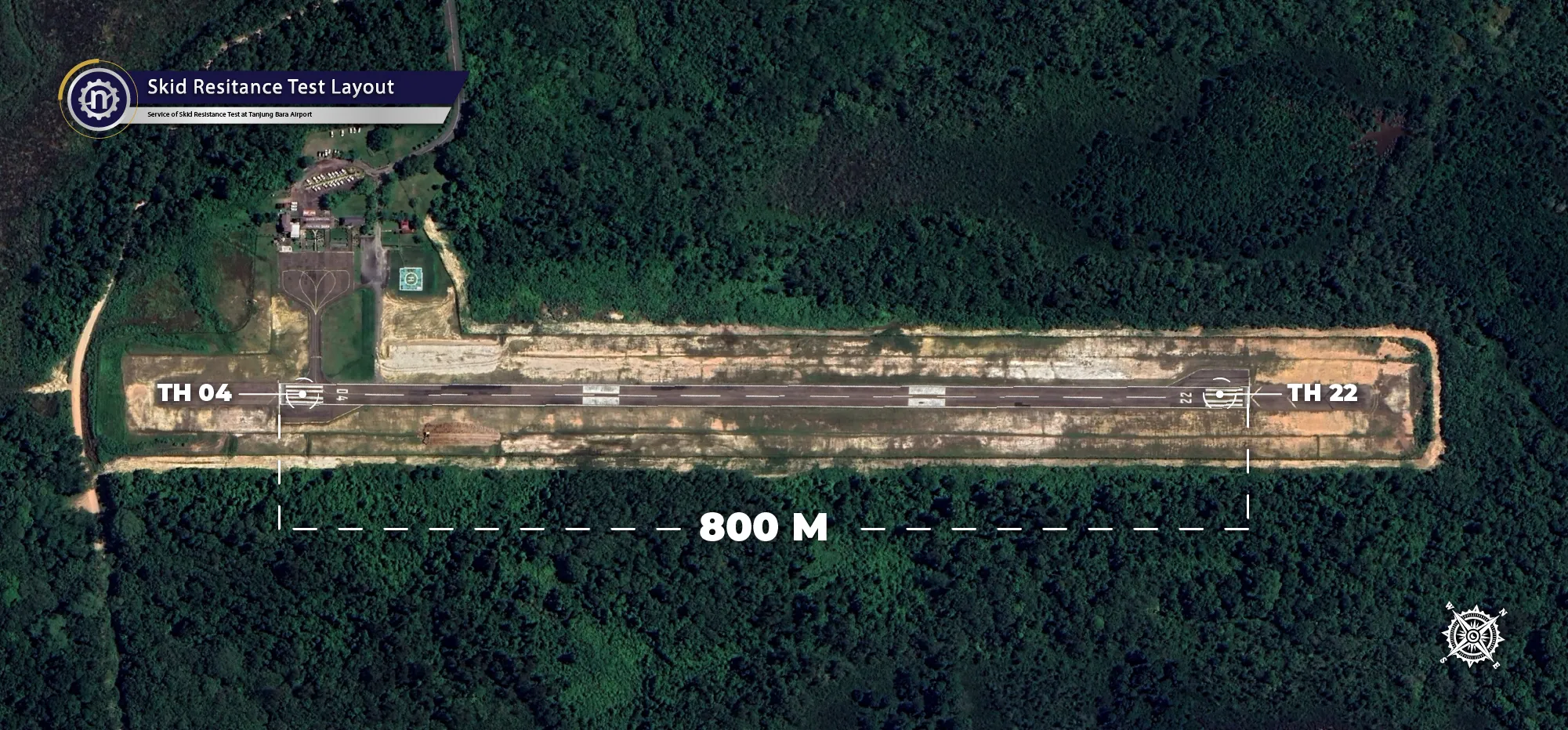 Service of Skid Resistance Test at Tanjung Bara Airport