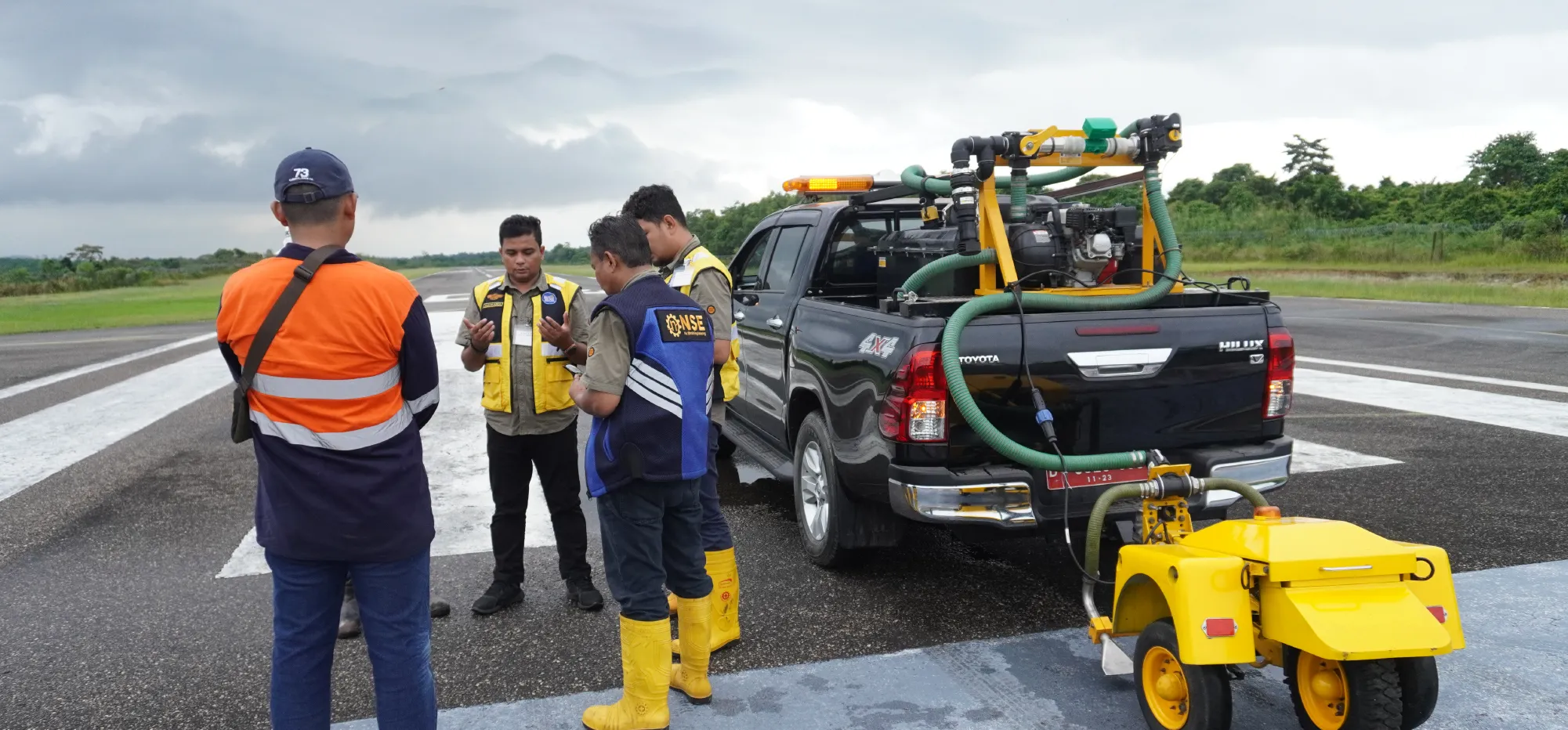 Service of Skid Resistance Test at Tanjung Bara Airport