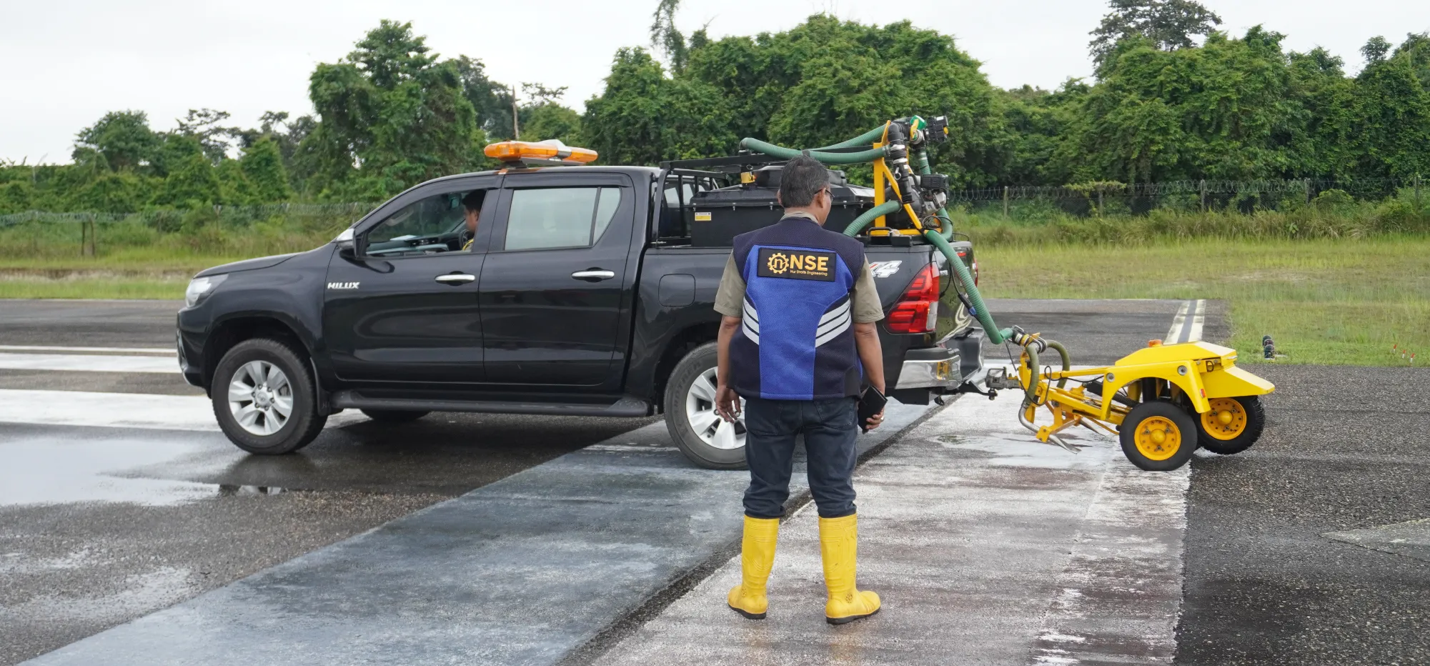 Service of Skid Resistance Test at Tanjung Bara Airport